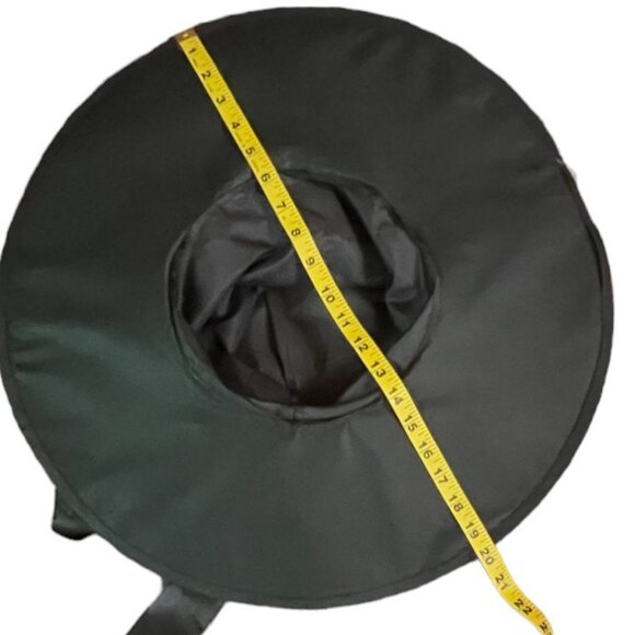 One-of-a-Kind Handmade Teal & Black Witch's Hat w/Decorative Flower & Black Bow - Picture 11 of 13